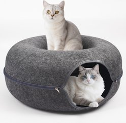 Heeyoo Cat Cave Bed, Dark Grey, Large