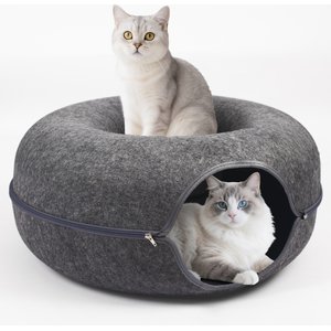 Heeyoo Cat Cave Bed, Dark Grey, Large