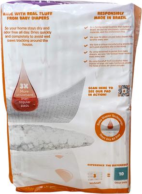 Show full view: WizSmart Heavyweight Ultra 10-Cup Dog & Puppy Training Pads, X-Large: 23.5 x 22-in, 30 count slide 3 of 10