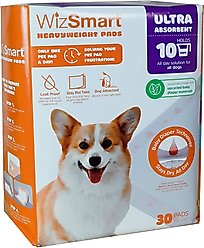 WizSmart Heavyweight Ultra 10-Cup Dog & Puppy Training Pads, X-Large: 23.5 x 22-in, 30 count