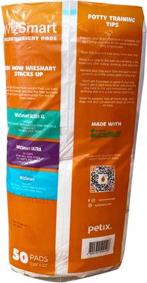 Show full view: WizSmart Heavyweight 6-Cup Dog & Puppy Training Pads, 23.5 x 22-in, 50 count slide 4 of 9