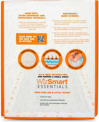 Show full view: WizSmart Essentials Dog & Puppy Training Pads, Large: 23.5 x 22-in, 100 count slide 2 of 8