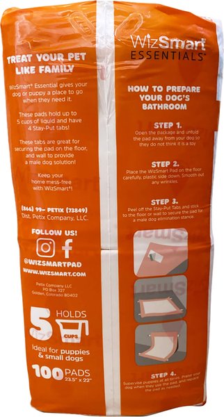 WizSmart Essentials Dog & Puppy Training Pads, Large: 23.5 x 22-in, 50 count, Fresh Scented