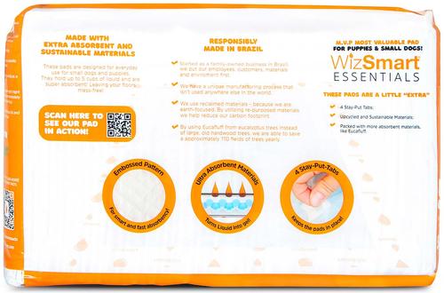 Show full view: WizSmart Essentials Dog & Puppy Training Pads, Large: 23.5 x 22-in, 50 count slide 2 of 9