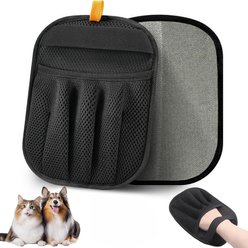 Pawbola Reusable Five-Finger Dog & Cat Hair Removal Glove, Black