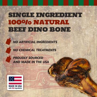 Show full view: The Country Butcher Holiday Dino Beef Bone Dog Treats, 8-oz box slide 7 of 8