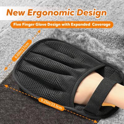 Show full view: Pawbola Reusable Five-Finger Dog & Cat Hair Removal Glove, Black slide 2 of 7
