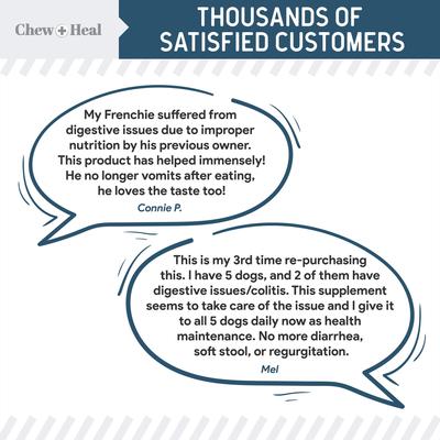 Show full view: Chew + Heal Essential 12-in-1 Multifunctional Support Chews Dog Supplement & Chew + Heal Digestive Enzymes Chews Dog Supplement, 240 count slide 7 of 10