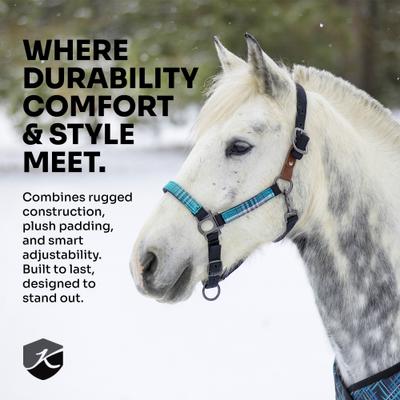 Show full view: Kensington Protective Products Premium Reflective Horse Nylon Breakaway Halter, Average, Imperial Jade slide 8 of 10