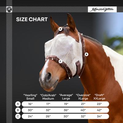 Show full view: Kensington Protective Products Signature Horse Fly Mask, Deluxe Black, Average slide 3 of 10