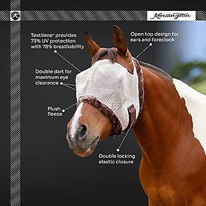 Kensington Protective Products Signature Horse Fly Mask, Kentucky Blue, Average