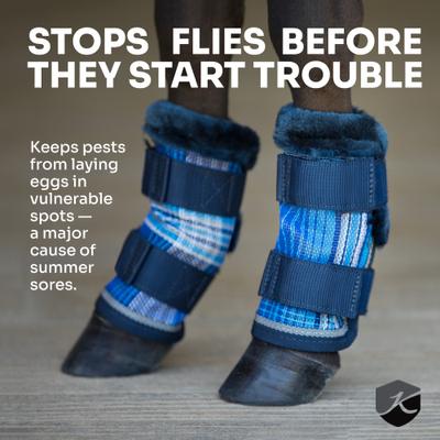 Show full view: Kensington Protective Products Protective Horse Fly Boots, Deluxe Black, Average, 2 count slide 7 of 8