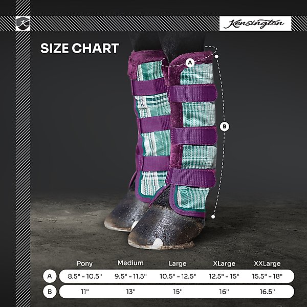 Show full view: Kensington Protective Products Protective Horse Fly Boots, Atlantis, Large, 2 count slide 3 of 8