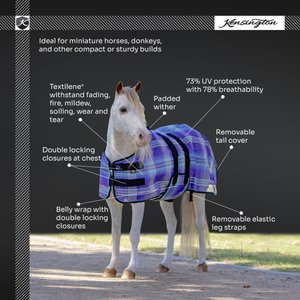 Kensington Protective Products UV Protective Mini Horse Fly Sheet, 50-in, Lavender Mint
