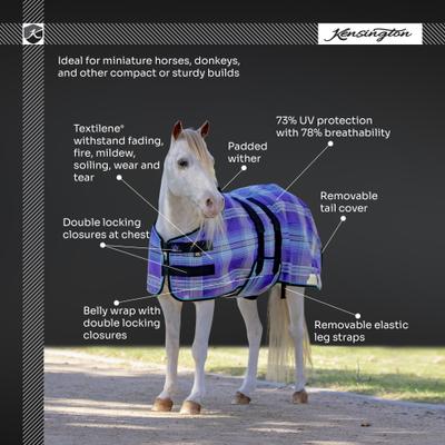 Show full view: Kensington Protective Products UV Protective Mini Horse Fly Sheet, 42-in, Atlantis slide 4 of 7