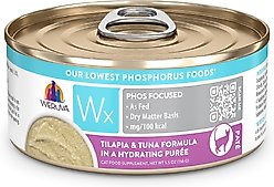 Weruva Wx Phos Focused Tilapia & Tuna Formula Grain-Free Puree Wet Cat Food, 5.5-oz can, 8 count slide 1 of 9