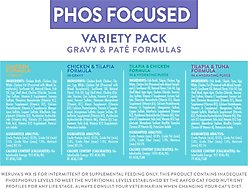 Weruva Wx Phos Focused Pate & Gravy Variety Pack Grain-Free Wet Cat Food, 3-oz can, case of 12 slide 2 of 9