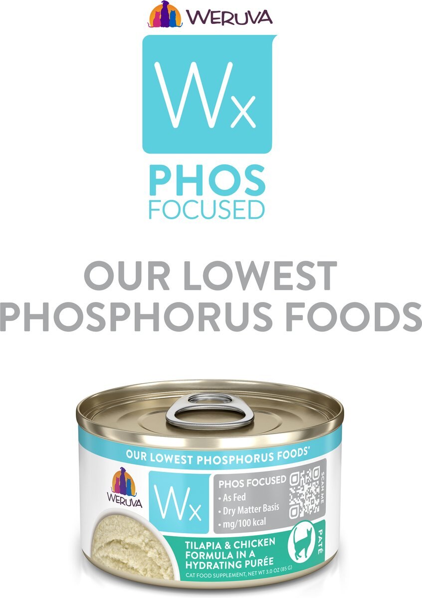 Weruva Wx Phos Focused Tilapia & Chicken Formula Grain-Free Puree Wet Cat Food