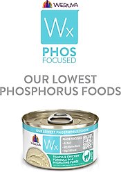 Weruva Wx Phos Focused Tilapia & Chicken Formula Grain-Free Puree Wet Cat Food, 3-oz can, case of 12 slide 2 of 9