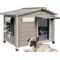 Show in main carousel: Petscosset Wooden Dog House with Raised Feet, Grey, 30.1 x 20.9 x 24-in slide 1 of 9