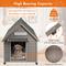 Show in main carousel: Petscosset Wooden Indoor & Outdoor Dog House with Window, Grey, 30.5 x 37.4 x 39.3-in slide 6 of 11