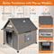 Show in main carousel: Petscosset Wooden Indoor & Outdoor Dog House with Window, Grey, 30.5 x 37.4 x 39.3-in slide 5 of 11