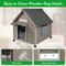Show in main carousel: Petscosset Wooden Indoor & Outdoor Dog House with Window, Grey, 26 x 31.9 x 32-in slide 6 of 8