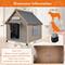 Show in main carousel: Petscosset Wooden Indoor & Outdoor Dog House with Window, Grey, 30.5 x 37.4 x 39.3-in slide 3 of 11