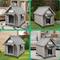 Show in main carousel: Petscosset Wooden Indoor & Outdoor Dog House with Window, Grey, 18.1 x 25.2 x 24-in slide 7 of 8