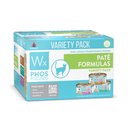 Weruva Wx Phos Focused Pate Variety Pack Grain-Free Wet Cat Food, 5.5-oz can, 12 count