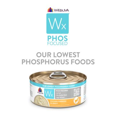 Show full view: Weruva Wx Phos Focused Chicken Formula in Gravy Grain-Free Wet Cat Food, 5.5-oz can, 8 count slide 10 of 13