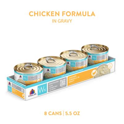 Show full view: Weruva Wx Phos Focused Chicken Formula in Gravy Grain-Free Wet Cat Food, 5.5-oz can, 8 count slide 3 of 13