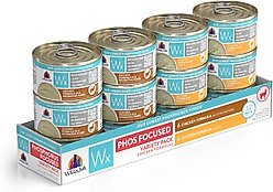 Weruva Wx Phos Focused Chicken Variety Pack Grain-Free Wet Cat Food, 3-oz can, case of 12