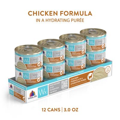 Show full view: Weruva Wx Phos Focused Chicken Formula Grain-Free Puree Wet Cat Food, 3-oz can, case of 12 slide 3 of 13