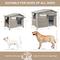 Show in main carousel: Petscosset Wooden Dog House with Raised Feet, Grey, 30.1 x 20.9 x 24-in slide 7 of 9