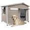 Show in main carousel: Petscosset Wooden Dog House with Raised Feet, Grey, 40.2 x 26.4 x 33.5-in slide 1 of 10