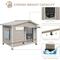 Show in main carousel: Petscosset Wooden Dog House with Raised Feet, Grey, 30.1 x 20.9 x 24-in slide 5 of 9