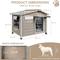 Show in main carousel: Petscosset Wooden Dog House with Raised Feet, Grey, 30.1 x 20.9 x 24-in slide 2 of 9