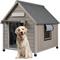 Show in main carousel: Petscosset Wooden Indoor & Outdoor Dog House with Window, Grey, 30.5 x 37.4 x 39.3-in slide 1 of 11
