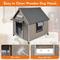 Show in main carousel: Petscosset Wooden Indoor & Outdoor Dog House with Window, Grey, 30.5 x 37.4 x 39.3-in slide 7 of 11