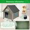 Show in main carousel: Petscosset Wooden Indoor & Outdoor Dog House with Window, Grey, 26 x 31.9 x 32-in slide 2 of 8
