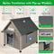 Show in main carousel: Petscosset Wooden Indoor & Outdoor Dog House with Window, Grey, 26 x 31.9 x 32-in slide 4 of 8