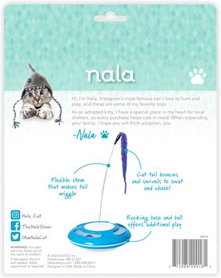 Show full view: Nala Tail Wiggler Chaser Teaser Wand Cat Toy, Blue slide 5 of 5
