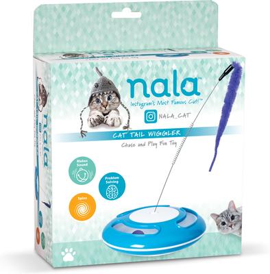 Show full view: Nala Tail Wiggler Chaser Teaser Wand Cat Toy, Blue slide 4 of 5