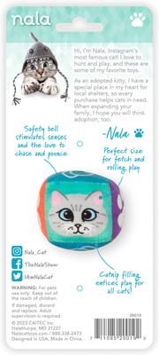 Show full view: Nala Dice Plush Cat Toy with Catnip, Multi Color, 2 count slide 4 of 4