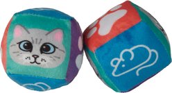 Nala Dice Plush Cat Toy with Catnip, Multi Color, 2 count