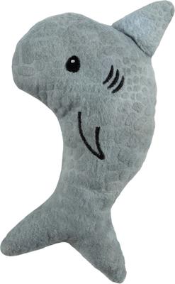 Show full view: Nala Shark Plush Cat Toy with Catnip, Grey slide 5 of 8