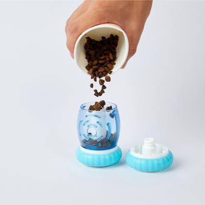 Show full view: Nala Wheelie Drum Treat Dispensing Cat Toy with Catnip, Blue slide 5 of 9