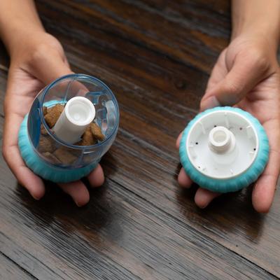 Show full view: Nala Wheelie Drum Treat Dispensing Cat Toy with Catnip, Blue slide 6 of 9