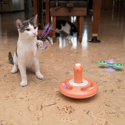 Show full view: Nala Motorized Butterfly Spinner Teaser Wand Cat Toy, Pink/Purple slide 4 of 6